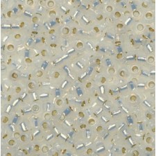 Miyuki rocailles Perlen 11/0 - Gilt lined white opal 11-551